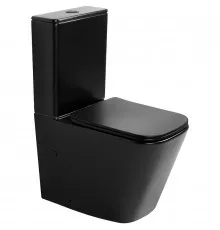 Унитаз компакт Abber Rechteck AC1210TMB Черный матовый с бачком и сиденьем Микролифт