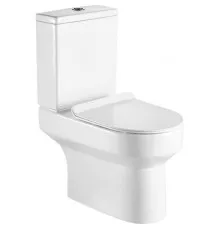 Унитаз компакт Aquanet Logic-C Rimless 240210 без бачка с сиденьем Микролифт