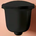 Унитаз Artceram Chic CHV001 17 00 подвесной Черный матовый без сиденья Унитаз Artceram Chic CHV001 17 00 подвесной Черный матовый без сиденья