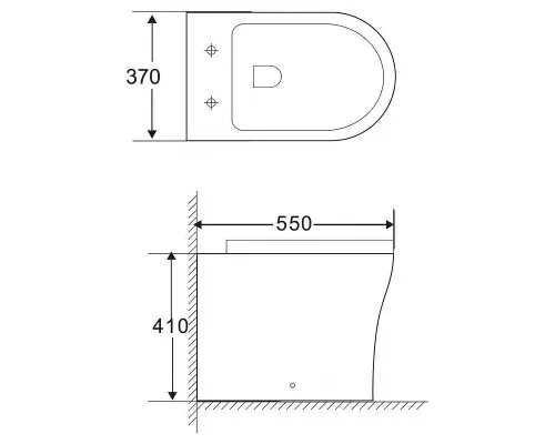 Унитаз BelBagno Ancona BB1224CBR-P приставной без сиденья