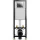 Приобрести Комплект унитаза BelBagno Uno BB3105CHR/SC с инсталляцией Cersanit Black 35 S-IN-BLACK-Cg-w с сиденьем Микролифт и клавишей смыва Хром в магазине сантехники Santeh-Crystal.ru