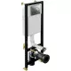Приобрести Комплект унитаза BelBagno Uno BB3105CHR/SC с инсталляцией Cersanit Black 35 S-IN-BLACK-Cg-w с сиденьем Микролифт и клавишей смыва Хром в магазине сантехники Santeh-Crystal.ru