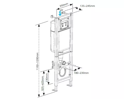 Приобрести Комплект унитаза BelBagno Uno BB3105CHR/SC с инсталляцией Cersanit Black 35 S-IN-BLACK-Cg-w с сиденьем Микролифт и клавишей смыва Хром в магазине сантехники Santeh-Crystal.ru