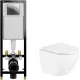 Приобрести Комплект унитаза BelBagno Uno BB3105CHR/SC с инсталляцией Cersanit Black 35 S-IN-BLACK-Cg-w с сиденьем Микролифт и клавишей смыва Хром в магазине сантехники Santeh-Crystal.ru