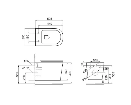 Унитаз BelBagno Veneto BB132CHR/BB132SC подвесной с сиденьем Микролифт