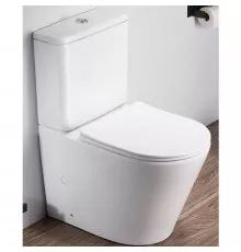 Унитаз компакт CeramaLux 2179XMW Белый матовый с бачком и сиденьем Микролифт