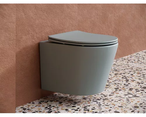 Приобрести Унитаз Ceramica Nova Balearica CN6000MH подвесной Антрацит матовый с сиденьем Микролифт в магазине сантехники Santeh-Crystal.ru