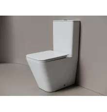 Унитаз-компакт Ceramicanova Кубик (Cubic) CN1803T-B цвет Белый без бачка с сиденьем Микролифт