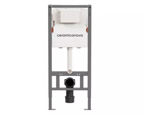 Унитаз с инсталляцией Ceramicanova Игра (Play) CN3001_121002MB цвет Белый с сиденьем Микролифт и клавишей смыва цвет Черный матовый
