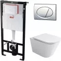 Комплект унитаза Ceramicanova Union CN4009T с инсталляцией Alcaplast Sadromodul AM101/1120-3:1 RU M71-0001 с сиденьем Микролифт и клавишей смыва Хром Комплект унитаза Ceramicanova Union CN4009T с инсталляцией Alcaplast Sadromodul AM101/1120-3:1 RU M71-0001 с сиденьем Микролифт и клавишей смыва Хром