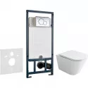 Комплект унитаза Ceramicanova Union CN4009T с сиденьем Микролифт и инсталляцией WeltWasser WW Marberg 507 10000005949+10000005952 с клавишей смыва Хром глянцевый Комплект унитаза Ceramicanova Union CN4009T с сиденьем Микролифт и инсталляцией WeltWasser WW Marberg 507 10000005949+10000005952 с клавишей смыва Хром глянцевый