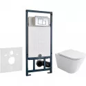 Комплект унитаза Ceramicanova Union CN4009T с сиденьем Микролифт и инсталляцией WeltWasser WW Marberg 507 10000005949+10000005953 с клавишей смыва Хром глянцевый Комплект унитаза Ceramicanova Union CN4009T с сиденьем Микролифт и инсталляцией WeltWasser WW Marberg 507 10000005949+10000005953 с клавишей смыва Хром глянцевый