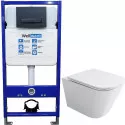 Комплект унитаза Ceramicanova Union CN4009T с инсталляцией WellWant Standart 50 WWISI111BB с сиденьем Микролифт и Черной матовой клавишей смыва Комплект унитаза Ceramicanova Union CN4009T с инсталляцией WellWant Standart 50 WWISI111BB с сиденьем Микролифт и Черной матовой клавишей смыва