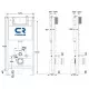 Комплект унитаза Ceramicanova Uno Rimless CN11001 с инсталляцией Charus City CR.200.21.01 с сиденьем Микролифт и клавишей смыва Хром глянцевый