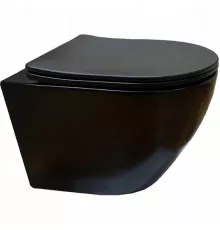 Унитаз Cerutti SPA Sella Aria MB CT9160 подвесной Черный матовый с сиденьем Микролифт