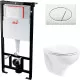 Заказать Комплект унитаза Creavit Perla TP320-11CB00E-0000+KC0703.01.0000E с сиденьем Микролифт и инсталляцией Alcaplast Sadroмodul AM101/1120-0001+M70 с Белой клавишей смыва в магазине сантехники Santeh-Crystal.ru