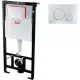 Заказать Комплект унитаза Creavit Terra TP325-11CB00E-0000+KC0103.03.0000E с сиденьем Микролифт и инсталляцией Alcaplast Sadroмodul AM101/1120-0001+M671 с клавишей смыва Хром в магазине сантехники Santeh-Crystal.ru