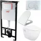 Заказать Комплект унитаза Creavit Terra TP325-11CB00E-0000+KC0103.03.0000E с сиденьем Микролифт и инсталляцией Alcaplast Sadroмodul AM101/1120-0001+M671 с клавишей смыва Хром в магазине сантехники Santeh-Crystal.ru