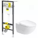 Комплект унитаза Duravit Architec 45720900A1 с инсталляцией Viega Prevista Dry 792855 с сиденьем Микролифт и клавишей смыва Хром Комплект унитаза Duravit Architec 45720900A1 с инсталляцией Viega Prevista Dry 792855 с сиденьем Микролифт и клавишей смыва Хром