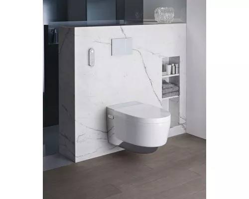 Купить Унитаз биде Geberit AquaClean Mera Comfort 146.214.21.1 Белый альпин/Хром в магазине сантехники Santeh-Crystal.ru