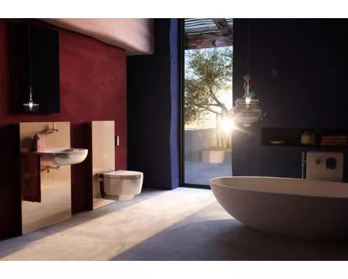 Купить Унитаз биде Geberit AquaClean Mera Comfort 146.214.21.1 Белый альпин/Хром в магазине сантехники Santeh-Crystal.ru
