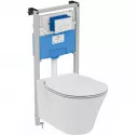 Комплект унитаза с инсталляцией Ideal Standard Connect Air P212101 с сиденьем Микролифт и клавишей смыва Хром
