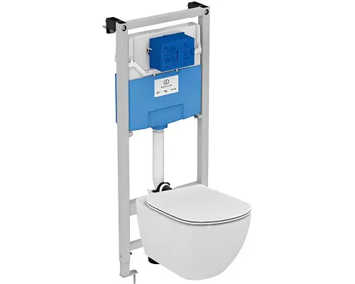 Купить Комплект унитаза с инсталляцией Ideal Standard Tesi T386801 с сиденьем Микролифт в магазине сантехники Santeh-Crystal.ru