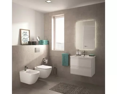 Заказать Комплект унитаза с инсталляцией Ideal Standard Tesi Aqua Blade TT00002/115A6 с сиденьем Микролифт и Черной матовой клавишей смыва в магазине сантехники Santeh-Crystal.ru