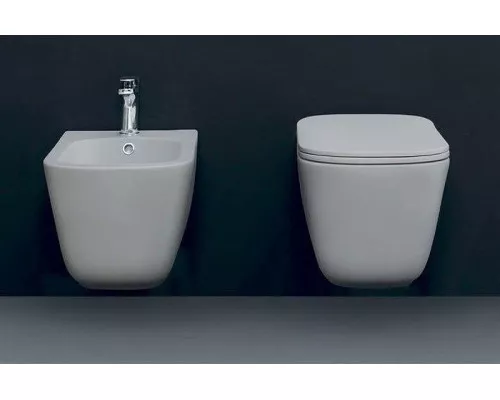 Купить Унитаз Kerasan Tribeca 511459 подвесной Grigio matt без сиденья в магазине сантехники Santeh-Crystal.ru
