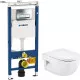 Купить Комплект унитаза Roca Meridian N 346247000+8012A200B с инсталляцией Geberit Duofix Plattenbau Delta UP100 458.125.21.1 с сиденьем Микролифт и клавишей смыва Хром в магазине сантехники Santeh-Crystal.ru