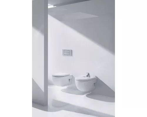 Купить Комплект унитаза Roca Meridian N 346247000+8012A200B с инсталляцией Geberit Duofix Plattenbau Delta UP100 458.125.21.1 с сиденьем Микролифт и клавишей смыва Хром в магазине сантехники Santeh-Crystal.ru