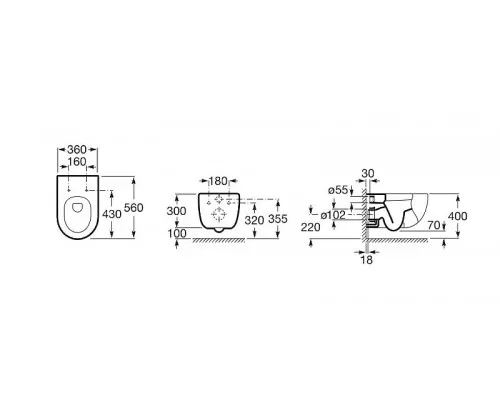 Купить Комплект унитаза Roca Meridian N 346247000+8012A200B с инсталляцией Geberit Duofix Plattenbau Delta UP100 458.125.21.1 с сиденьем Микролифт и клавишей смыва Хром в магазине сантехники Santeh-Crystal.ru