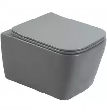 Унитаз SantiLine SL-5007MG подвесной Серый матовый с сиденьем Микролифт