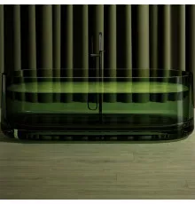 Ванна из полиэфирной смолы Abber Kristall 170х75 AT9708Emerald Зеленая без гидромассажа