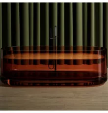 Ванна из полиэфирной смолы Abber Kristall 170х75 AT9708Opal Коричневая без гидромассажа