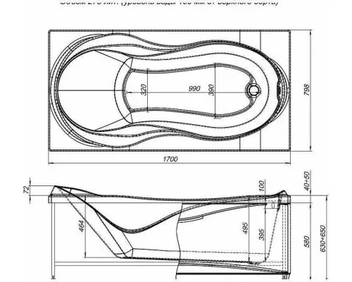 Приобрести Акриловая ванна Aquanet Grenada 170x80 205398 без гидромассажа в магазине сантехники Santeh-Crystal.ru