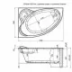Купить Акриловая ванна Aquanet Mayorca 150x100 L 205403 без гидромассажа в магазине сантехники Santeh-Crystal.ru