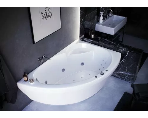 Купить Акриловая ванна Aquatek Аякс 2 170x100 R AYK170-0000089 без гидромассажа с фронтальной панелью с каркасом (вклеенный) со слив-переливом в магазине сантехники Santeh-Crystal.ru