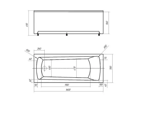 Приобрести Акриловая ванна Aquatek Либра New 160x70 LIB160N-0000003 без гидромассажа с фронтальной панелью с каркасом (разборный) со слив-переливом (слева) в магазине сантехники Santeh-Crystal.ru