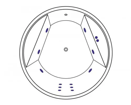 Купить Акриловая ванна Excellent Great Arc 160x160 WAEX.GRE16.LINE.CR с гидромассажем в магазине сантехники Santeh-Crystal.ru