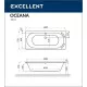 Купить Акриловая ванна Excellent Oceana Slim 160x75 WAEX.OCE16S.SOFT.GL с гидромассажем в магазине сантехники Santeh-Crystal.ru