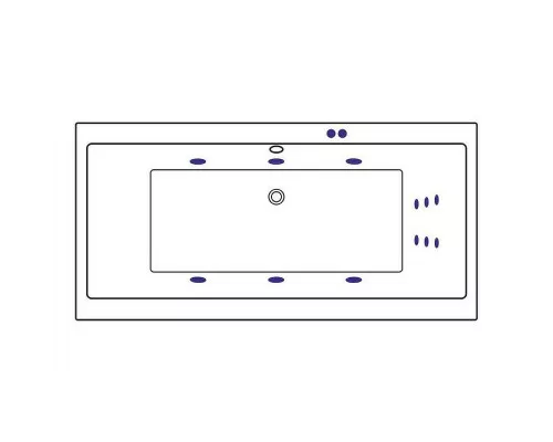 Приобрести Акриловая ванна Excellent Pryzmat 200x90 WAEX.PRY20.LINE.CR с гидромассажем в магазине сантехники Santeh-Crystal.ru