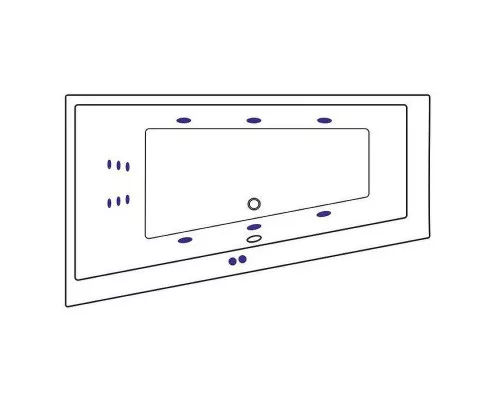 Приобрести Акриловая ванна Excellent Sfera Slim 170x100 L WAEX.SFL17S.LINE.GL с гидромассажем в магазине сантехники Santeh-Crystal.ru