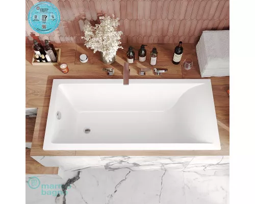 Купить Ванна из литьевого мрамора Marmo Bagno Алесса New 180x80 MB-ALN180-80 без гидромассажа в магазине сантехники Santeh-Crystal.ru