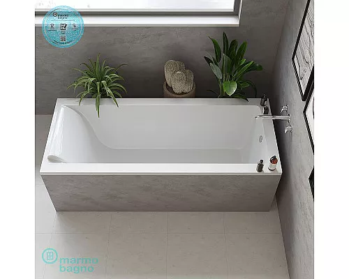 Заказать Ванна из литьевого мрамора Marmo Bagno Ницца 180x80 MB-NP180-80 без гидромассажа в магазине сантехники Santeh-Crystal.ru