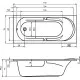 Приобрести Акриловая ванна Riho Future 170x75 B073001005 (BC2800500000000) без гидромассажа в магазине сантехники Santeh-Crystal.ru