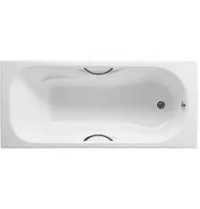 Чугунная ванна Roca Malibu 170x75 2309G000R с отверстиями для ручек с антискользящим покрытием