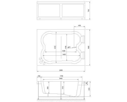 Заказать Акриловая ванна Royal Bath Hardon De Luxe 200х150 RB083100DL с гидромассажем в магазине сантехники Santeh-Crystal.ru