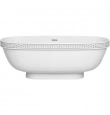 Ванна из литьевого мрамора 179x79 см Salini S-Stone Greca Meander 103021M