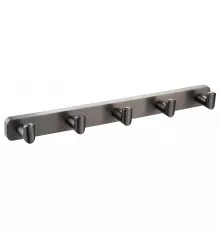 Вешалка с 5 крючками для ванной WONZON & WOGHAND, Темный графит (WW-9355)